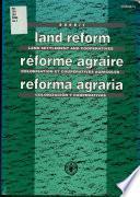 Land Reform, Land Settlement and Cooperatives