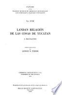 Landa's Relación de Las Cosas de Yucatan