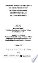 Landmark Briefs and Arguments of the Supreme Court of the United States