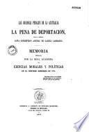 Las colonias penales de la Australia y la pena de la deportacion... de Da Concepcion Arenal