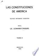 Las constituciones de América