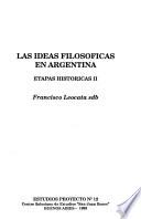 Las ideas filosóficas en Argentina: Etapas históricas