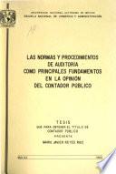 Las normas y procedimientos de auditoría como principales fundamentos en la opinión del contador público