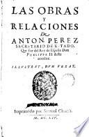 Las obras y relaciones de Anton Perez ...