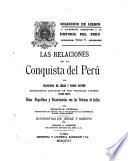 Las relaciones de la conquista del Perú