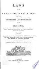 Laws of the State of New York Passed at the ... Session of the Legislature