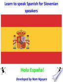 Learn to Speak Spanish for Slovenian Speakers