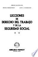 Lecciones de derecho del trabajo y de la seguridad social