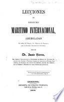 Lecciones de derecho maritimo internacional