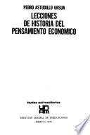 Lecciones de historia del pensamiento económico