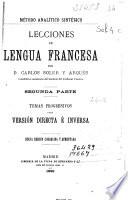 Lecciones de lengua francesa