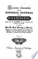 Lecciones elementales de la historia natural de los animales