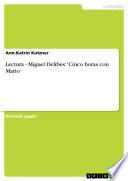 Lectura - Miguel Delibes: 'Cinco horas con Mario'