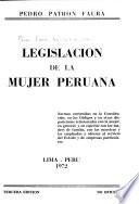 Legislación de la mujer peruana