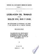 Legislación del trabajo en los siglos XVI, XVII y XVIII