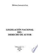 Legislación nacional del derecho de autor