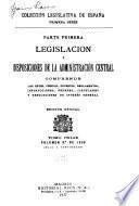 Legislación y disposiciones de la administración central