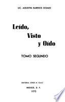 Leído, visto y oído