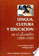 Lengua, cultura y educación en el Ecuador
