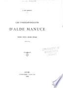 Les Correspondants d'Alde Manuce