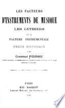 Les facteurs d'instruments de musique