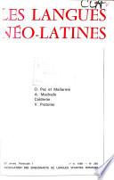 Les Langues néo-latines