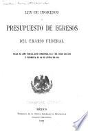 Ley de ingresos del Erario Federal para el año de ...