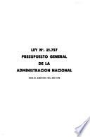 Ley del presupuesto general de la República Argentina para el ejercicio