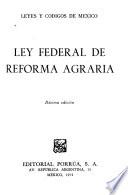 Ley federal de reforma agraria