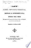 Ley sobre impuesto personal destinado al sostenimiento de la instrucción pública primaria