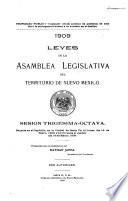 Leyes de la Asamblea Legislativa del Territorio de Nuevo Mexico, sesion trigesima-octava