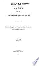 Leyes de la Provincia de Corrientes