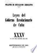 Leyes del Gobierno revolucionario de Cuba