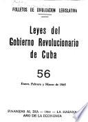 Leyes del Gobierno revolucionario de Cuba