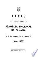 Leyes expedidas por la Asamblea nacional de Panama en les sesiones ordinarias y extraordinarias de