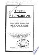 Leyes financieras presentadas al gobierno de Colombia por la misión de expertos americanos en los años de 1923 y 1930 y exposición de motivos de éstas