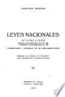 Leyes y decretos nacionales