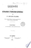 Lezioni di istologia e fisiologia generale Giovanni Paladino
