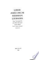 Liber Amicorum, Herman Liebaers