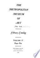 Library Catalog of the Metropolitan Museum of Art, New York