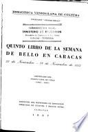 Libro de la Semana de Bello en Caracas