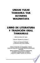 Libro de literatura y tradición oral tawahkas