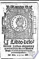 Libro de los dichos y echos elegantes y graciosos del sabio rey don Alonso de Aragó