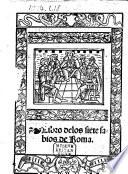 Libro delos siete sabios de Roma