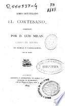 Libro intitulado El Cortesano