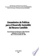 Lineamientos de políticas para el desarrollo sostenible del recurso camélido