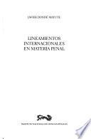 Lineamientos internacionales en materia penal