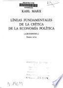Líneas fundamentales de la crítica de la economía política