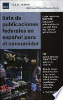 Lista de publicaciones federales en español para el consumidor