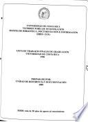 Lista de trabajos finales de graduación, Universidad de Costa Rica
